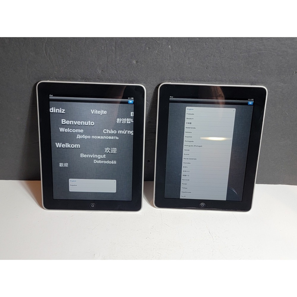 Lot of 2 Apple iPad 1st Generation (16GB/32GB) A1219 A1337 WiFi/3G Cleaned Works